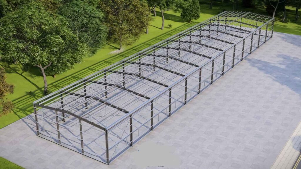 Fase final y detalles arquitectónicos en la construccion de galpones industriales para el mercado latinoamericano