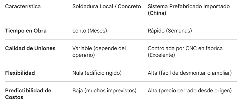 Comparacion de estructuras de acero