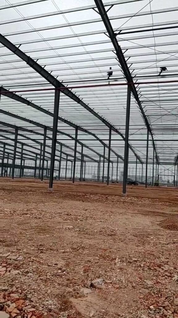 steel structure warehouse roof purlin installation