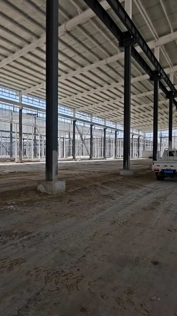 Structural steel columns with crane runway beams designed for Melbourne warehouse projects